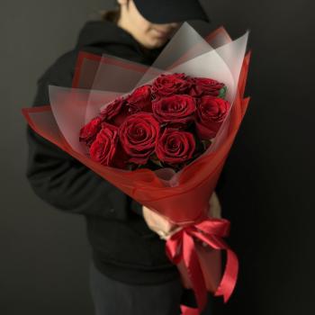 Букеты из красных роз 40 см (Эквадор) артикул букета - 184828