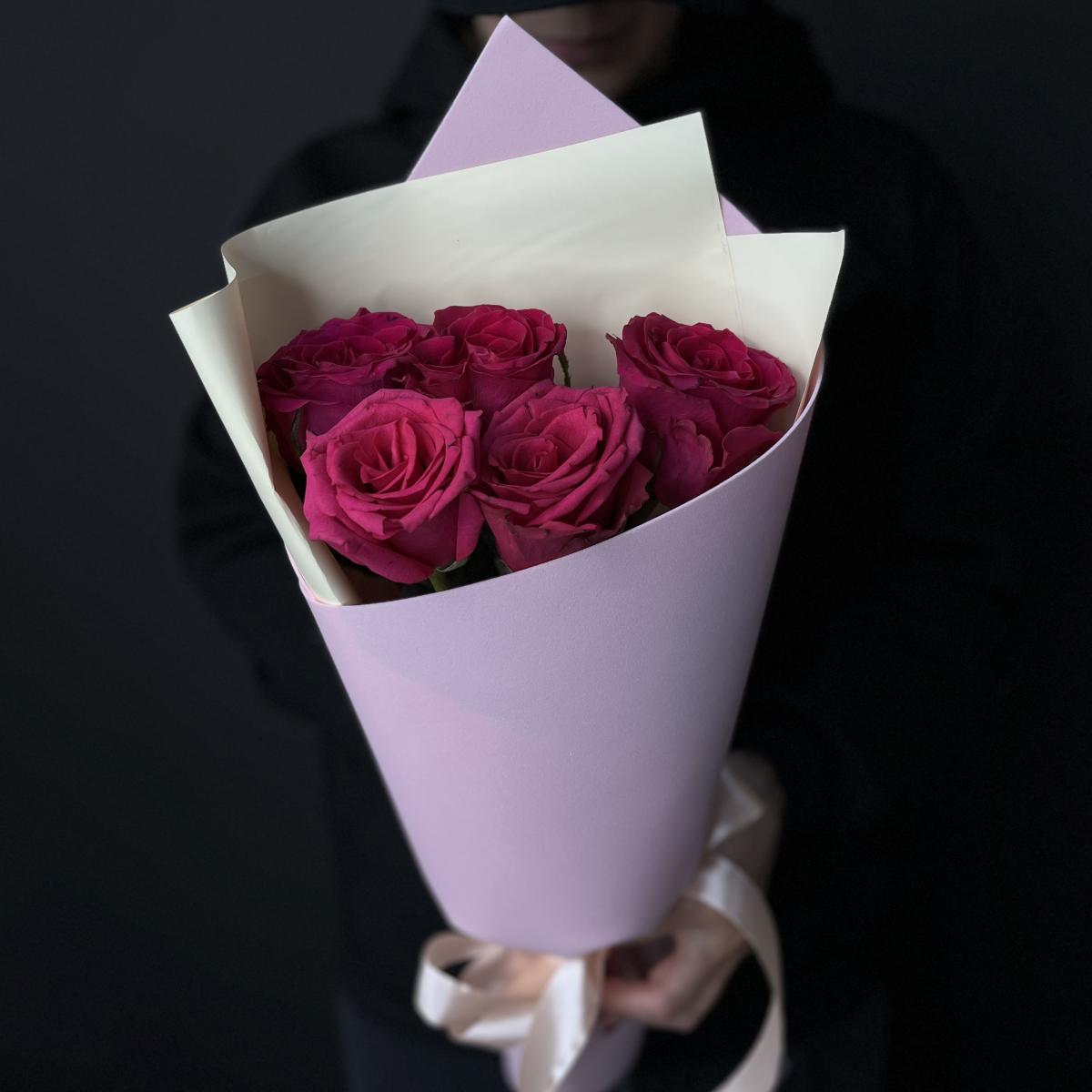 Букеты из розовых роз 40 см (Эквадор) (артикул букета  87262)