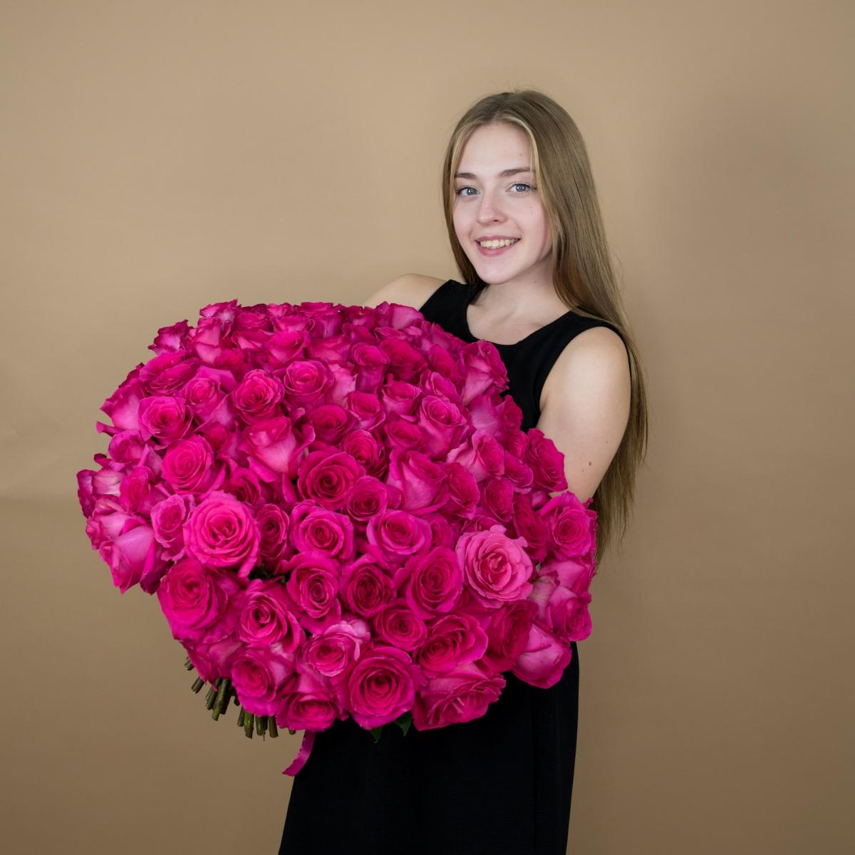 Букеты из розовых роз 40 см (Эквадор) (артикул букета  87262)